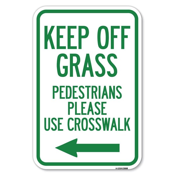 Safety Sign, 12 in Height, Aluminum, 18 in Length, 23888